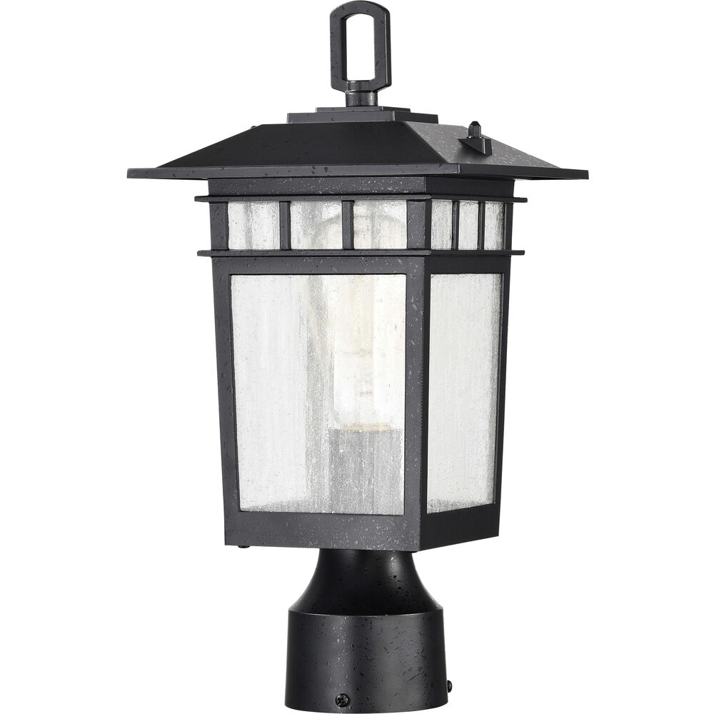 Nuvo Lighting Cove Neck 14 Inch Textured Black Post Lantern Small