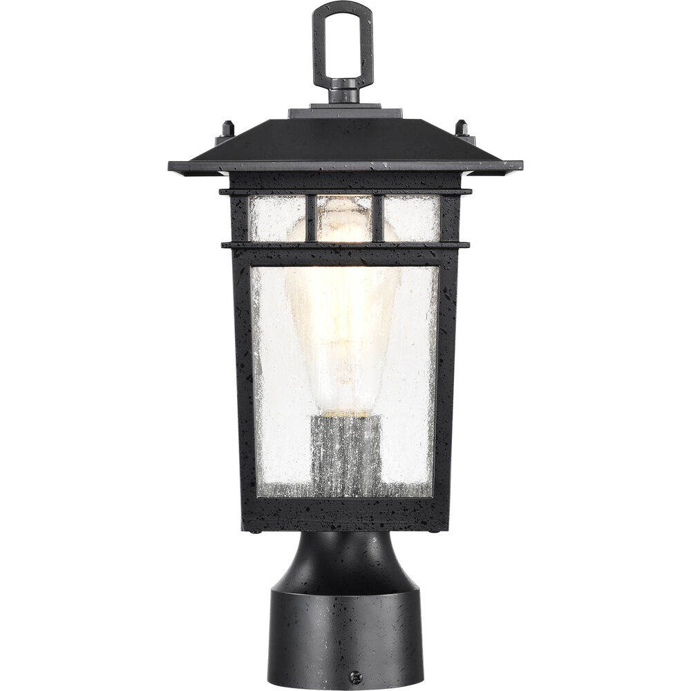 Nuvo Lighting Cove Neck 14 Inch Textured Black Post Lantern Small