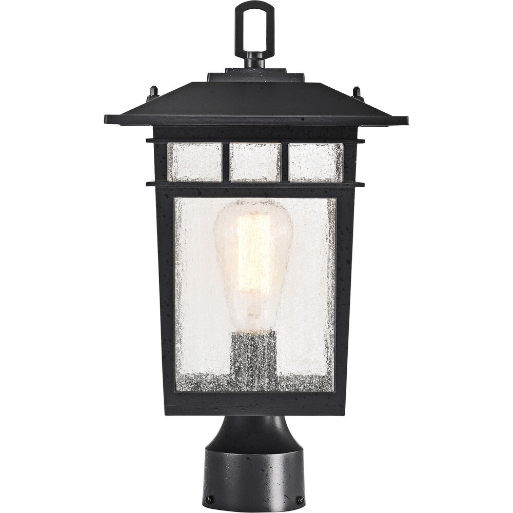 Nuvo Lighting Cove Neck 16 Inch Textured Black Post Lantern Large