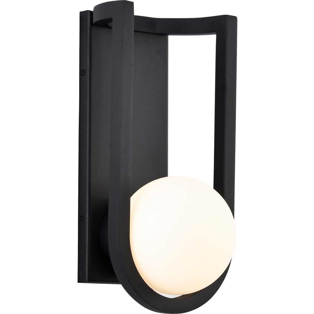 Nuvo Lighting Cradle LED 12 Inch Matte Black Outdoor Wall Sconce