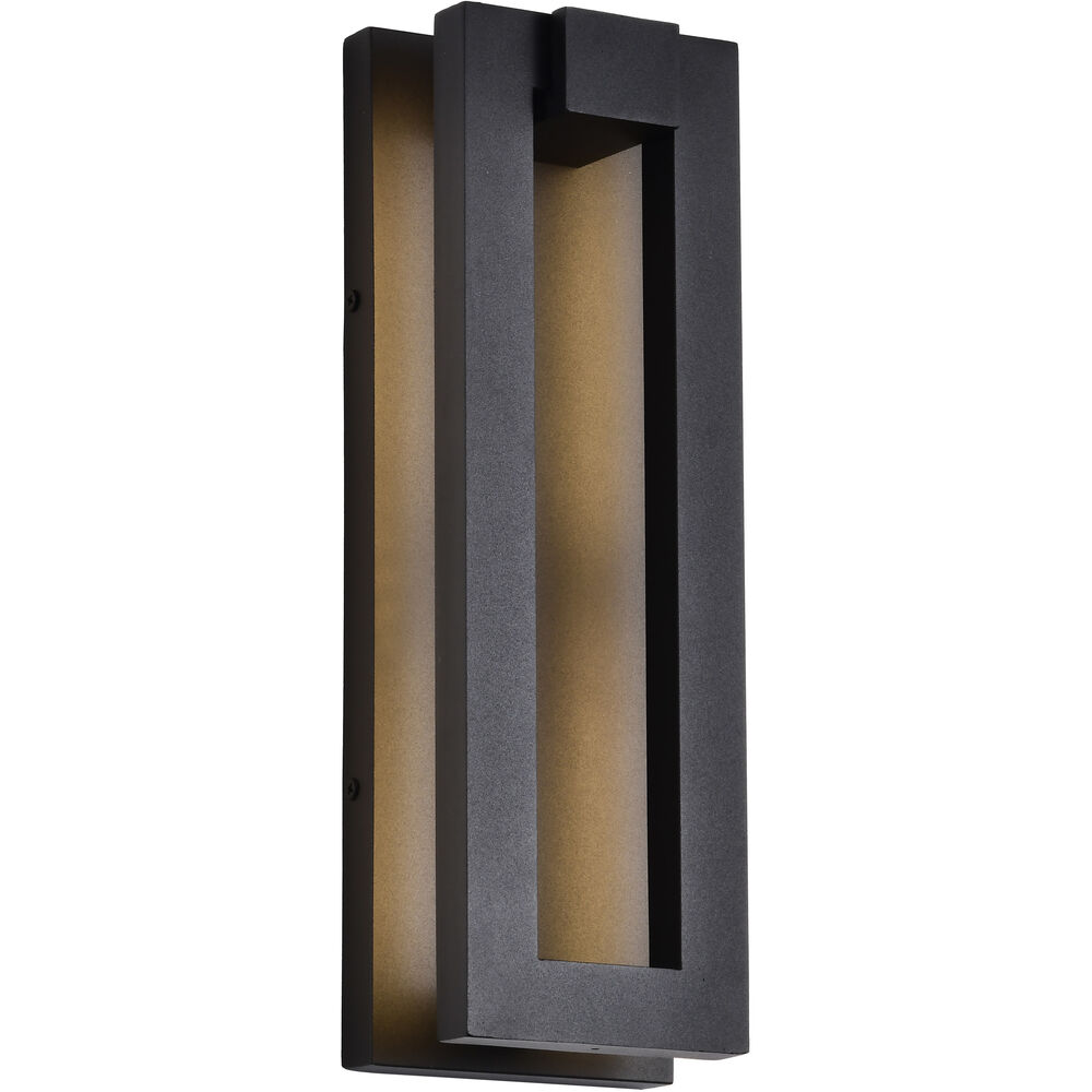 Nuvo Lighting Crew LED 15 Inch Sand Black Outdoor Wall Light