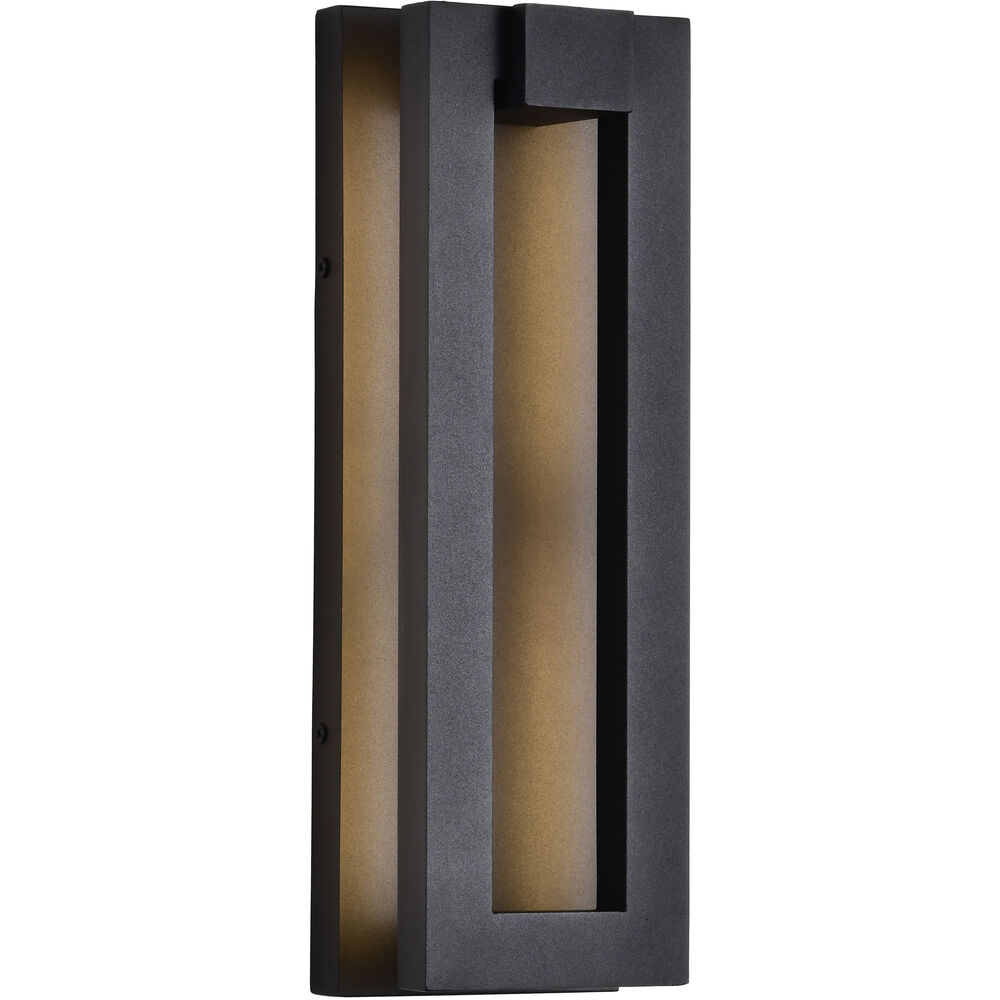 Nuvo Lighting Crew LED 15 Inch Sand Black Outdoor Wall Light