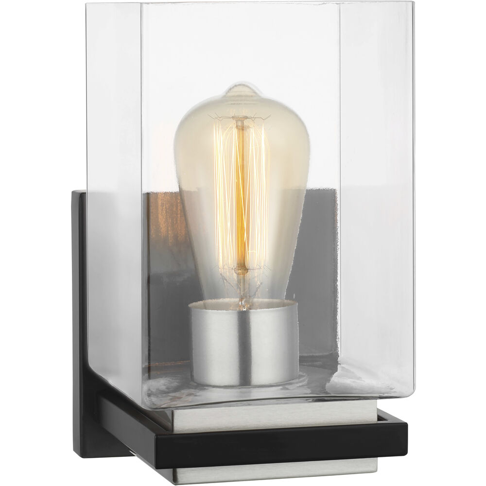 Nuvo Lighting Crossroads 1 Light 5.38 Inch Matte Black Bathroom Vanity Lights Wall Light