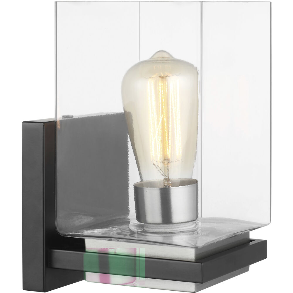 Nuvo Lighting Crossroads 1 Light 5.38 Inch Matte Black Bathroom Vanity Lights Wall Light