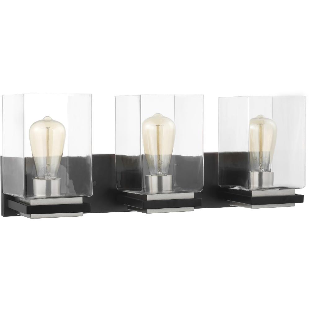 nuvo lighting Crossroads 3 Light 23 inch Matte Black Bathroom Vanity Lights Wall Light