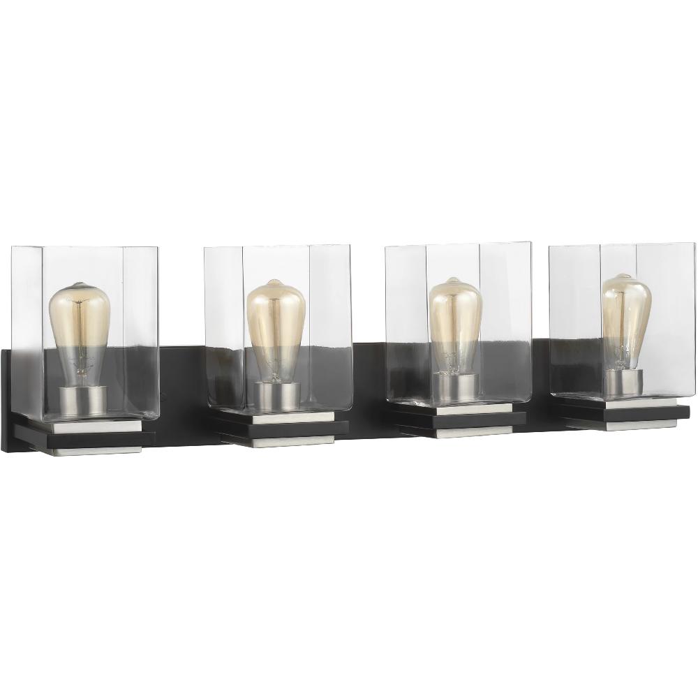 nuvo lighting Crossroads 4 Light 31.88 inch Matte Black Bathroom Vanity Lights Wall Light