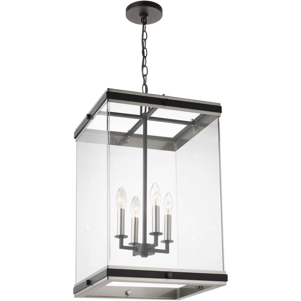 Nuvo Lighting Crossroads 4 Light Matte Black Pendant Ceiling Light