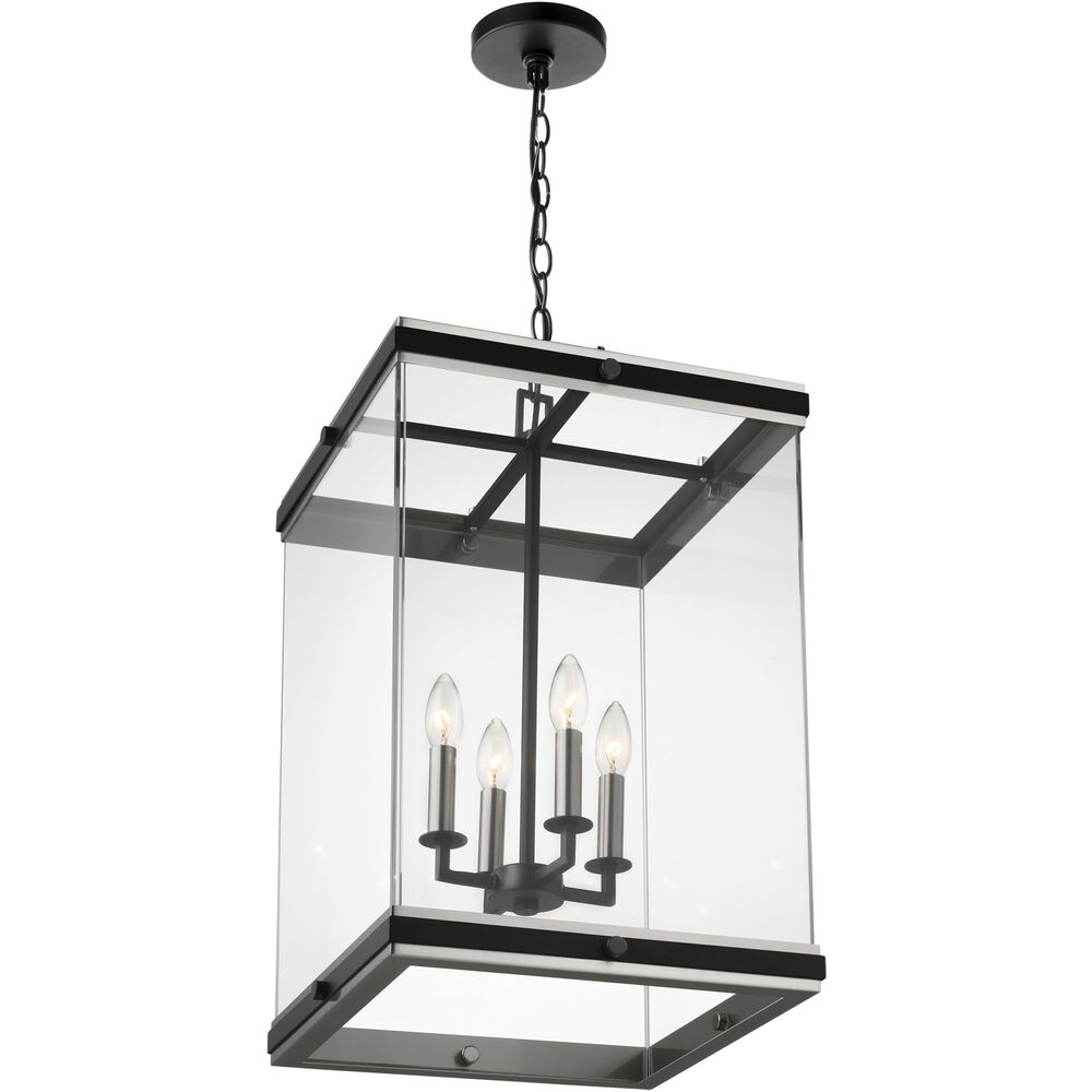 Nuvo Lighting Crossroads 4 Light Matte Black Pendant Ceiling Light