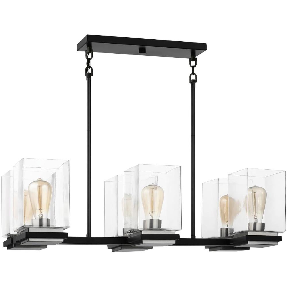 nuvo lighting Crossroads 6 Light 30.75 inch Matte Black Island Pendant Ceiling Light
