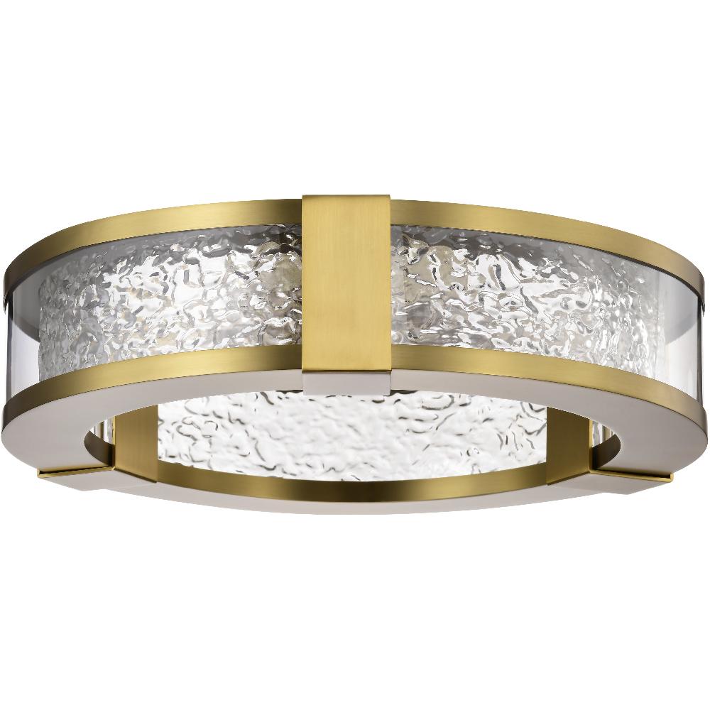 nuvo lighting Darrow LED 13.25 inch Vintage Brass Flush Mount Ceiling Light