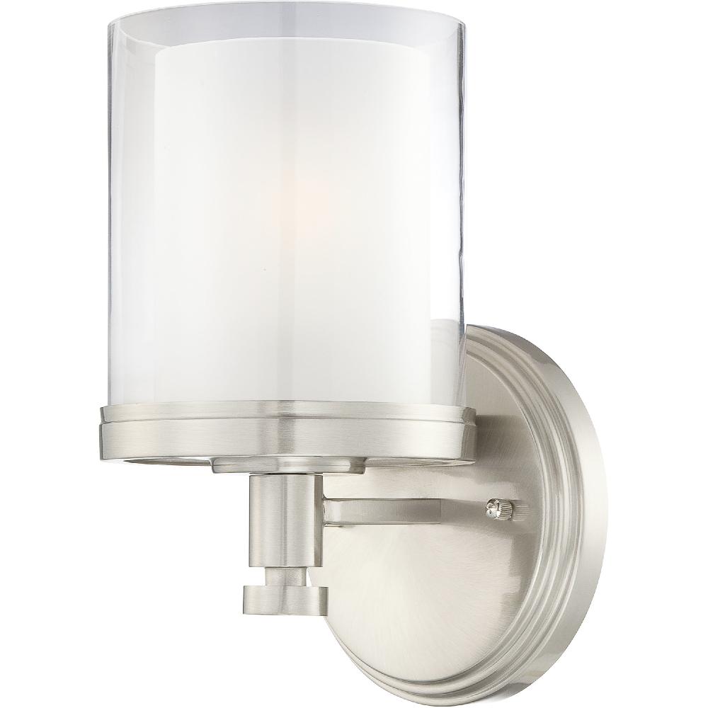 nuvo lighting Decker 1 Light 10 inch Brushed Nickel Vanity Light Wall Light