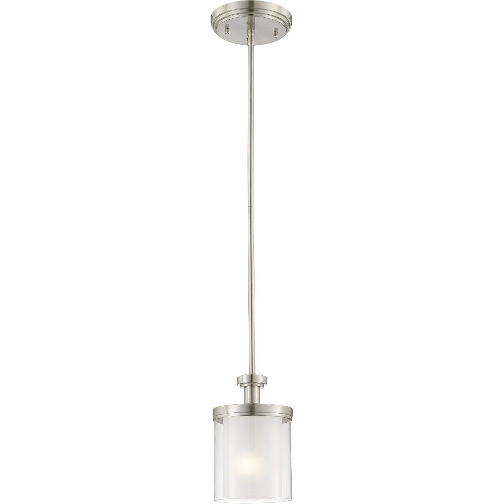 nuvo lighting Decker 1 Light 6 inch Brushed Nickel Mini Pendant Ceiling Light
