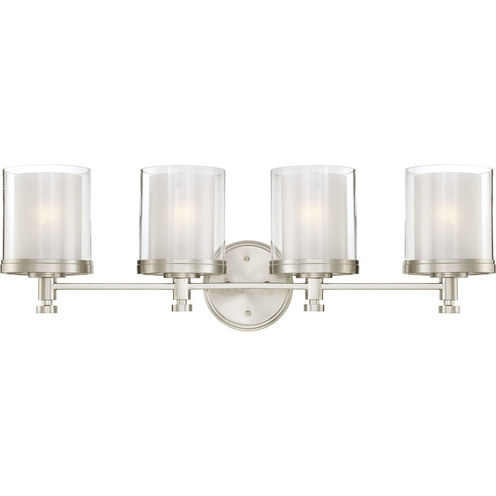Nuvo Lighting Decker 4 Light 30 Inch Brushed Nickel Vanity Light Wall Light