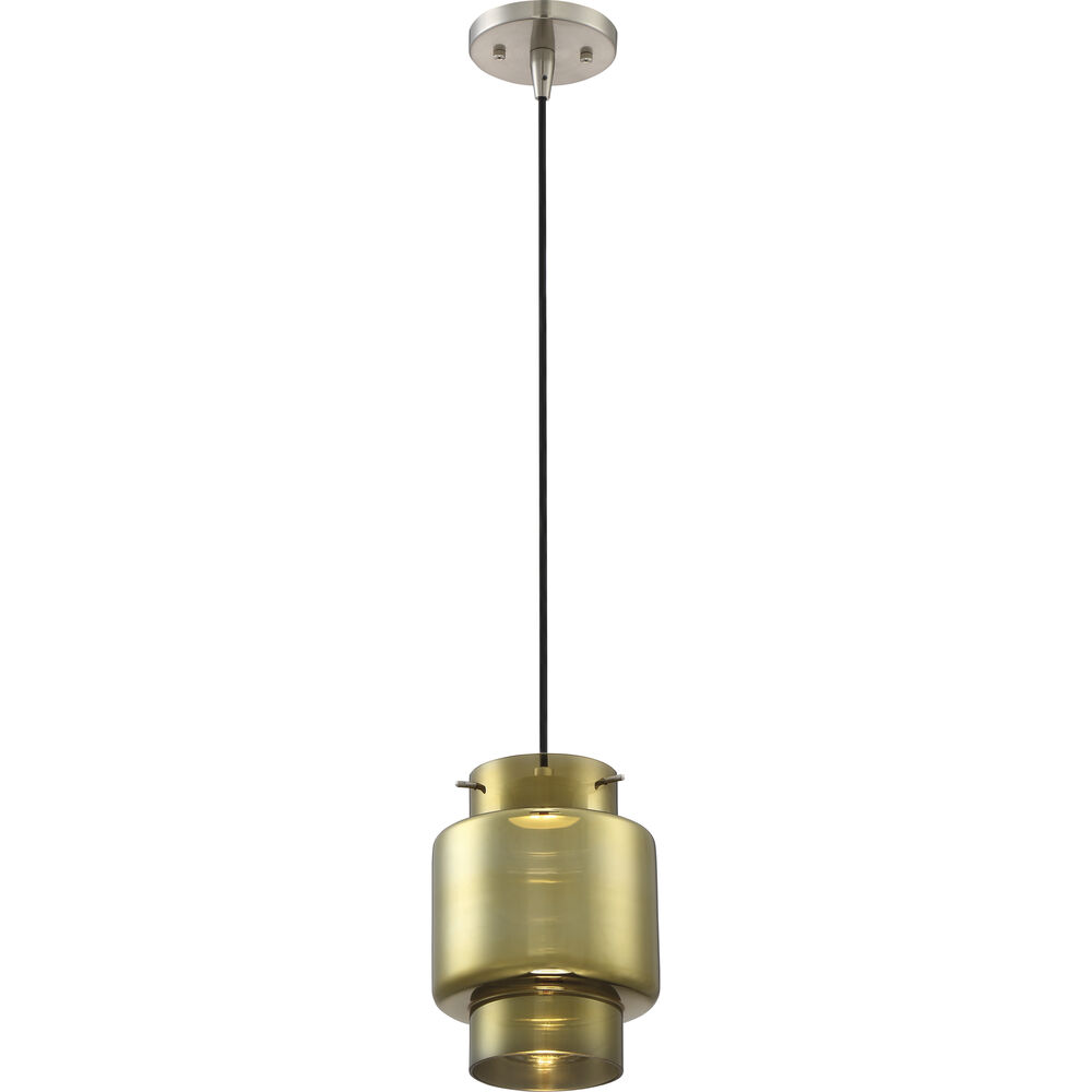 Nuvo Lighting Del LED 6.75 Inch Brushed Nickel Mini Pendant Ceiling Light