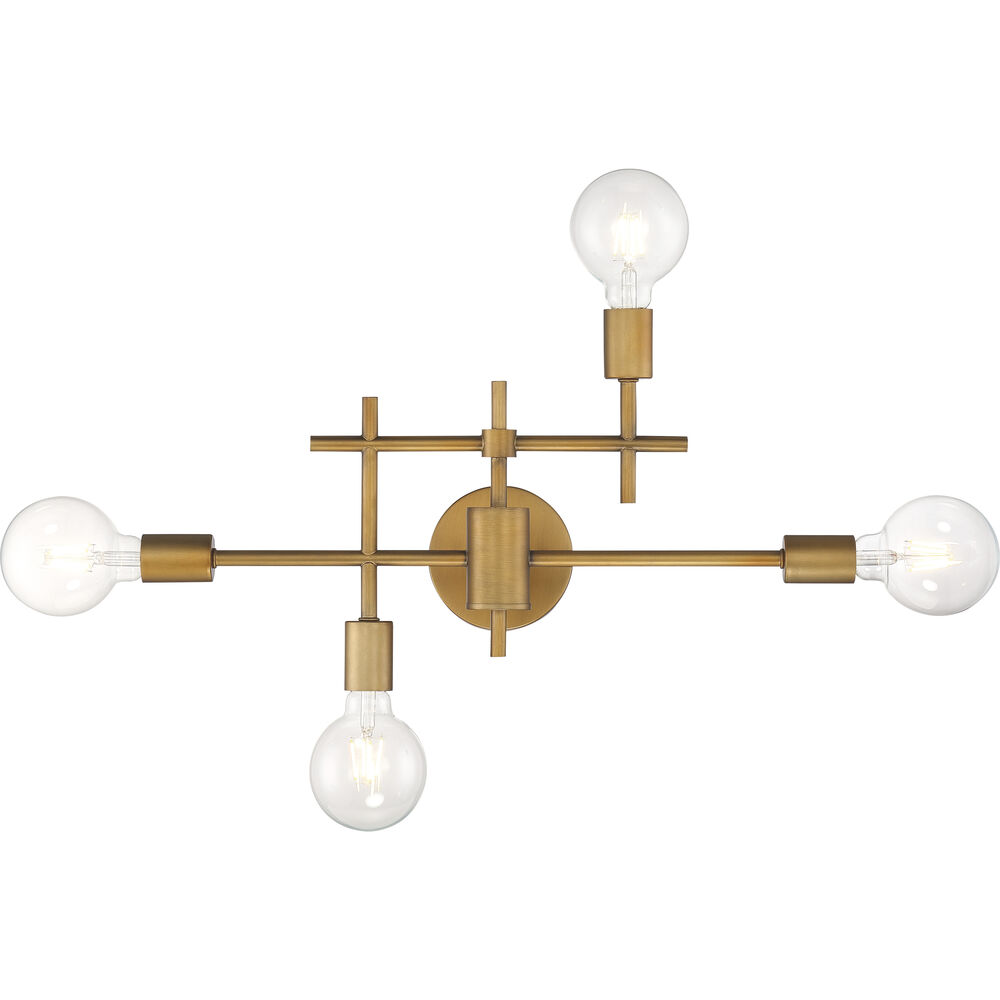 Nuvo Lighting Delphi 4 Light 23 Inch Aged Gold Vanity Light Wall Light