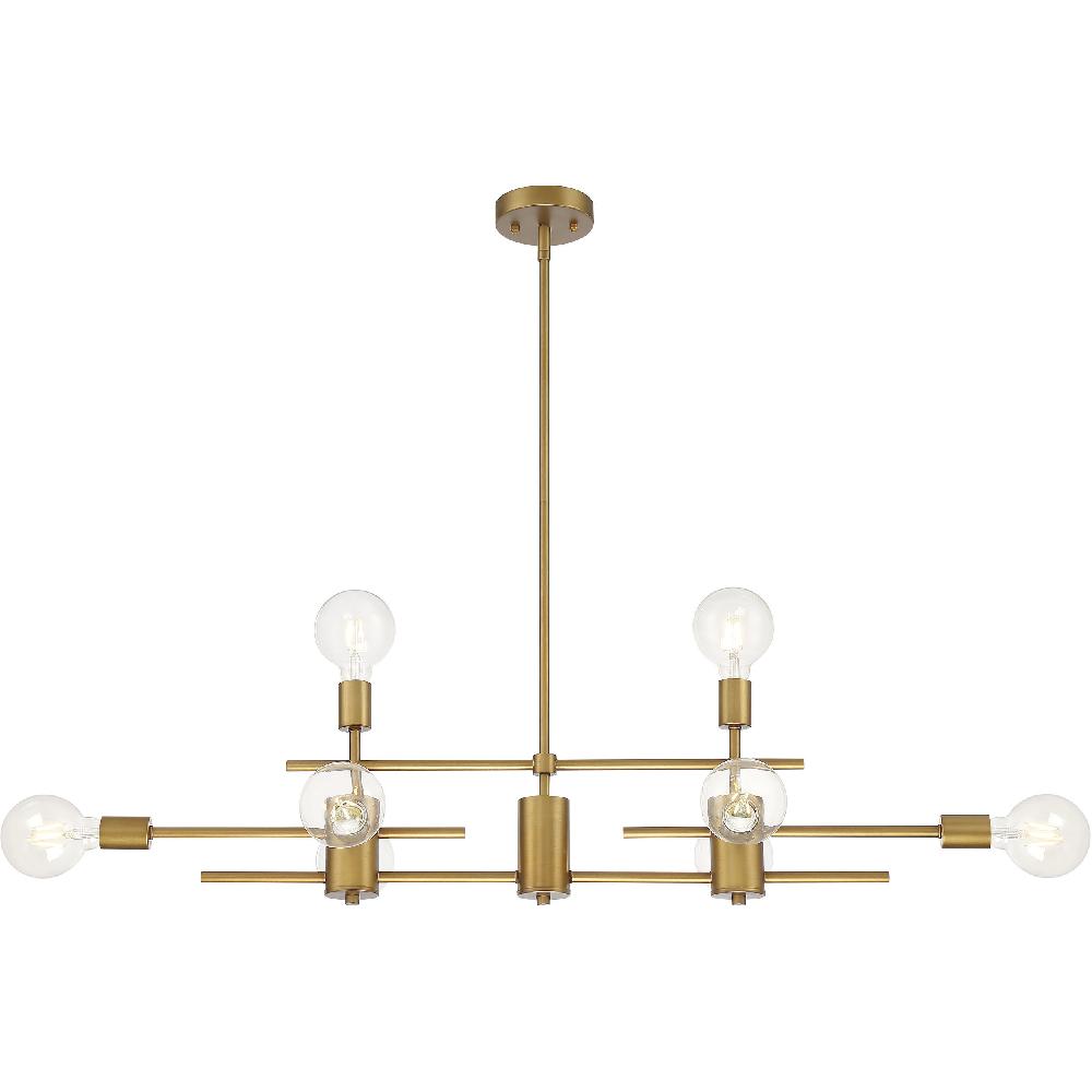 nuvo lighting Delphi 8 Light 45 inch Aged Gold Island Pendant Ceiling Light