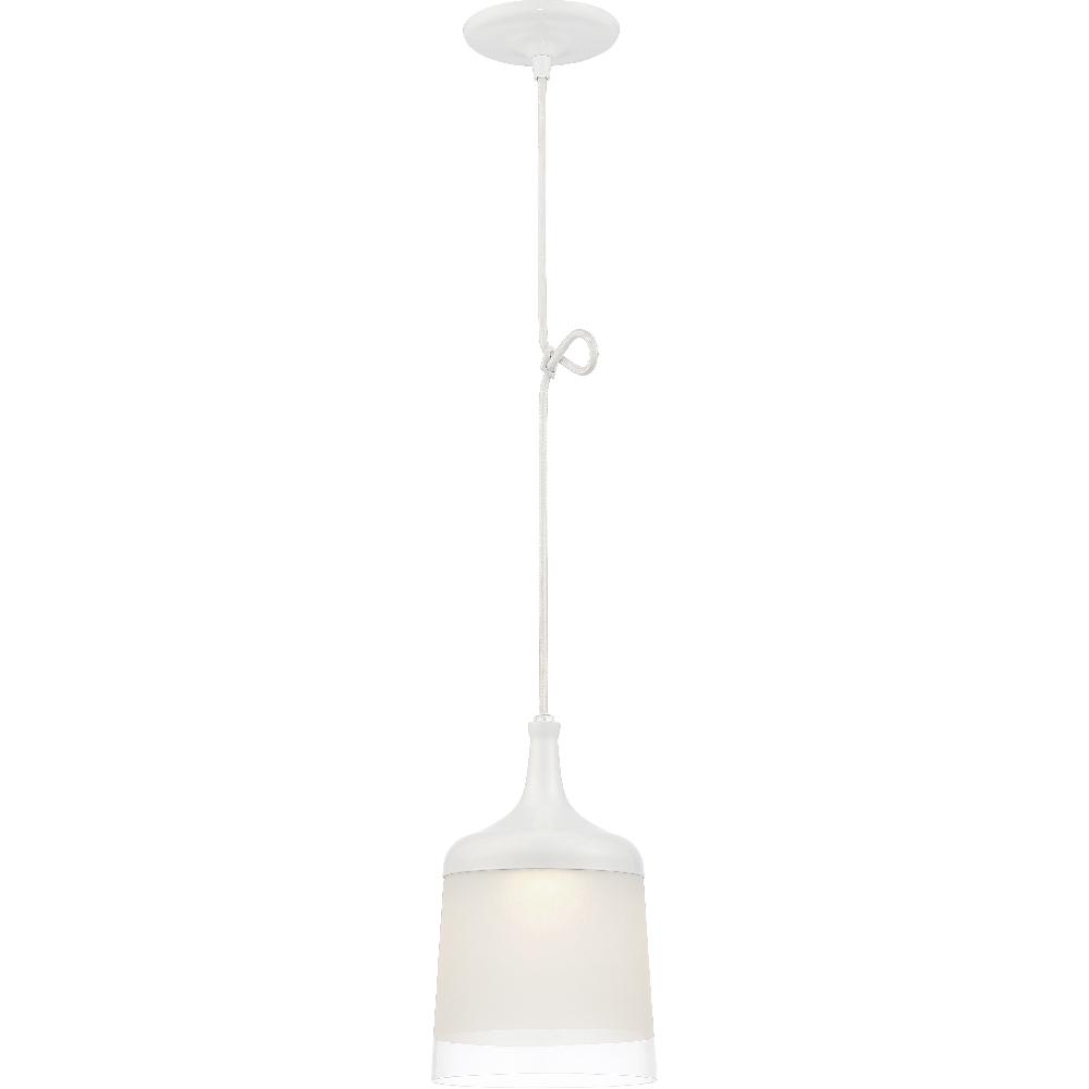 nuvo lighting Denny LED 6.75 inch Glacier White Pendant Ceiling Light