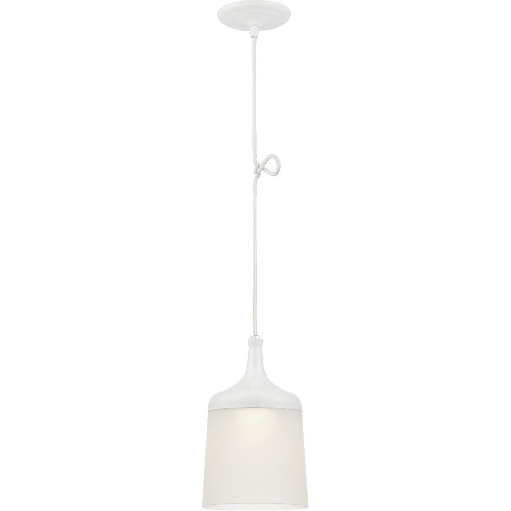 Nuvo Lighting Denny LED 6.75 Inch Glacier White Pendant Ceiling Light
