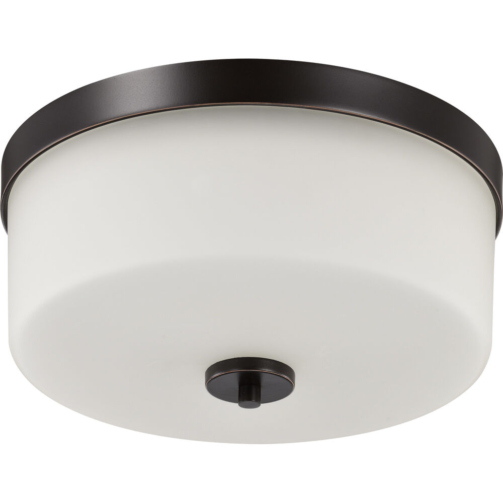 Nuvo Lighting Denver 2 Light 13.63 Inch Mahogany Bronze Flush Mount Ceiling Light