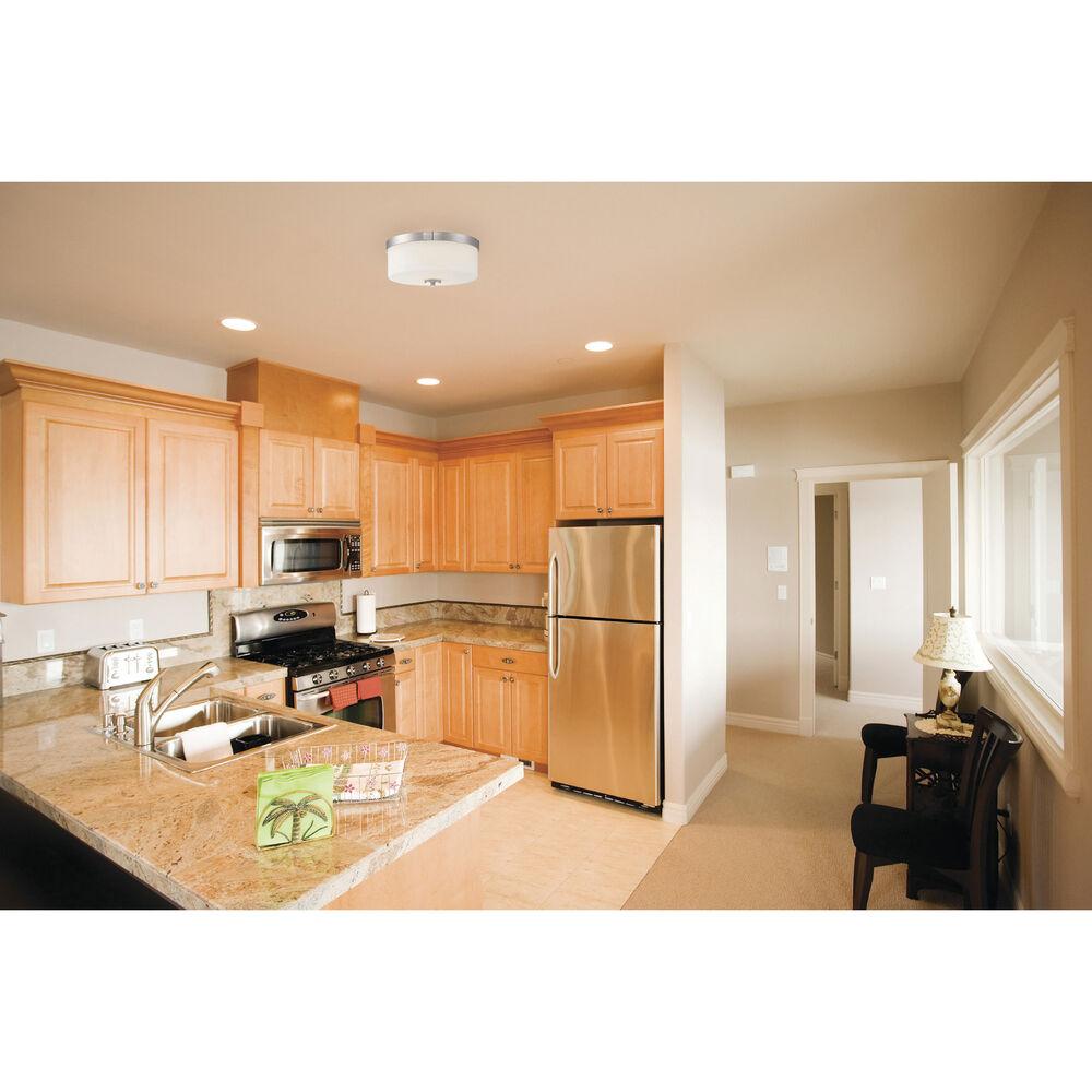 Nuvo Lighting Denver 2 Light 13.63 Inch Polished Nickel Flush Mount Ceiling Light