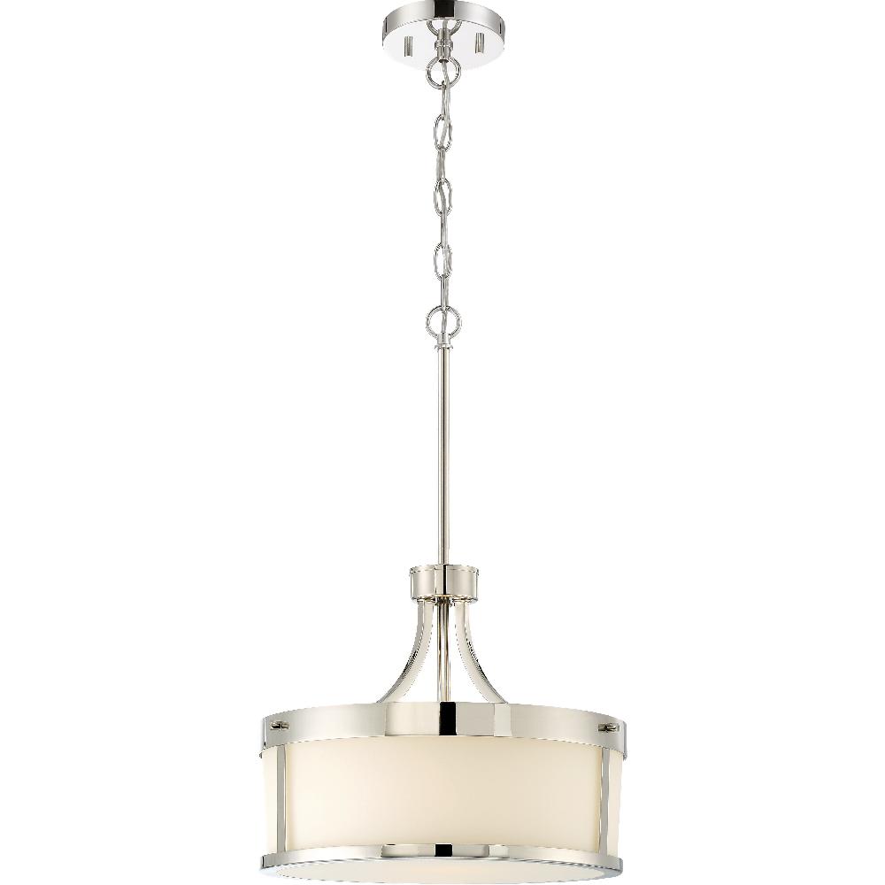 nuvo lighting Denver 2 Light 14.38 inch Polished Nickel Pendant Ceiling Light