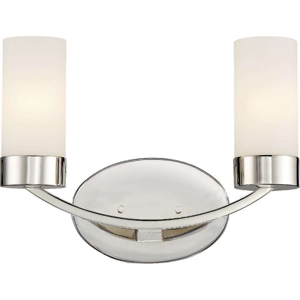 nuvo lighting Denver 2 Light 14 inch Polished Nickel Vanity Light Wall Light