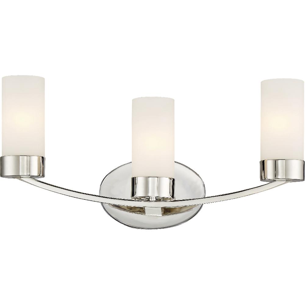 nuvo lighting Denver 3 Light 21.25 inch Polished Nickel Vanity Light Wall Light