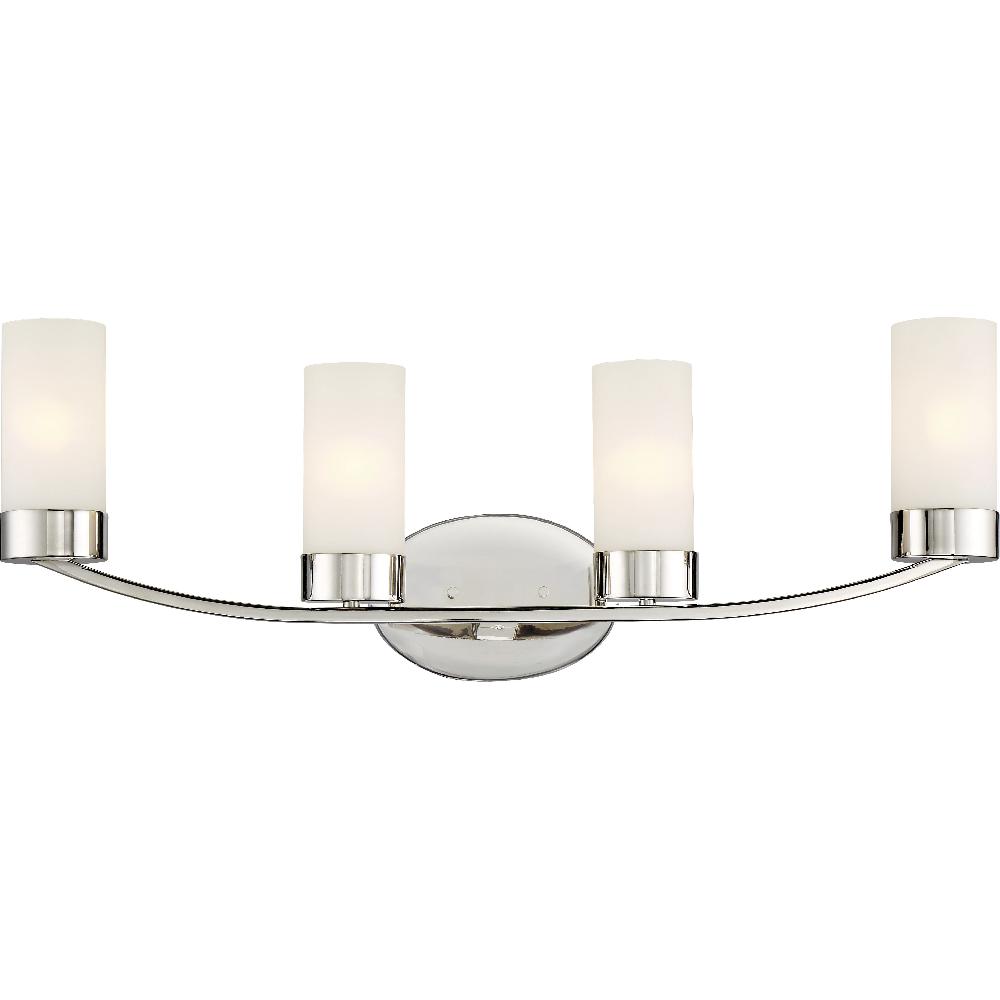 nuvo lighting Denver 4 Light 29 inch Polished Nickel Vanity Light Wall Light