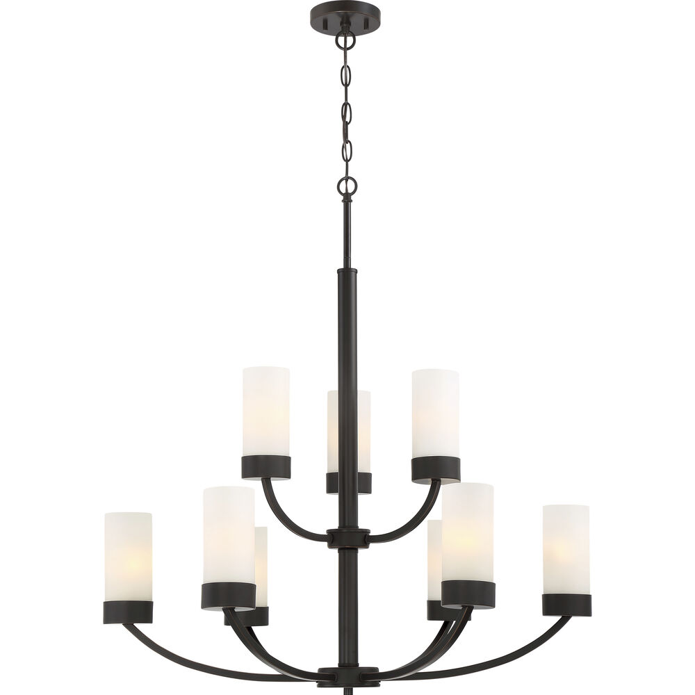 Nuvo Lighting Denver 9 Light 31 Inch Mahogany Bronze Chandelier Ceiling Light