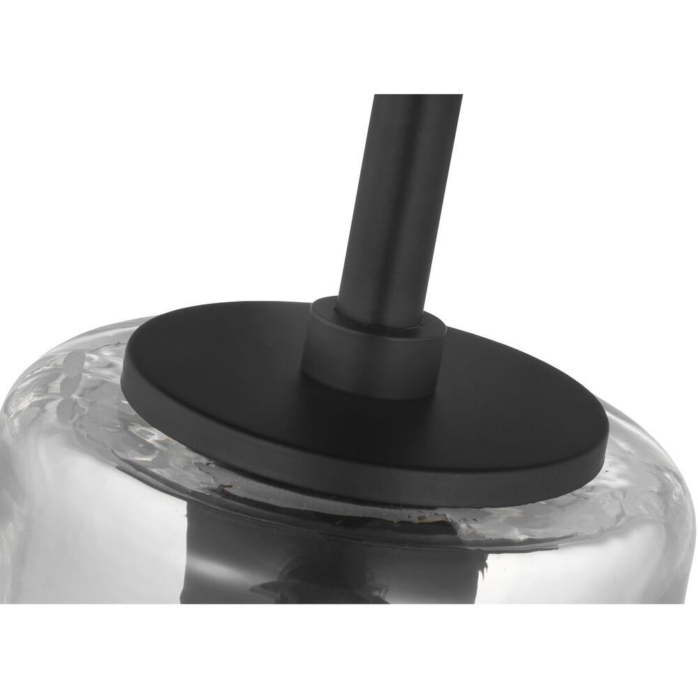 Nuvo Lighting Destin 1 Light 14 Inch Black With Silver Accents Pendant Ceiling Light