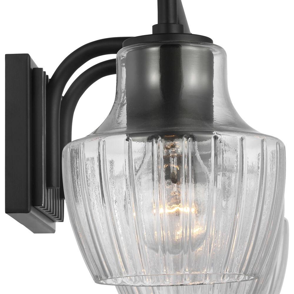 Nuvo Lighting Destin 3 Light 24 Inch Black With Silver Accents Bathroom Vanity Light Wall Light