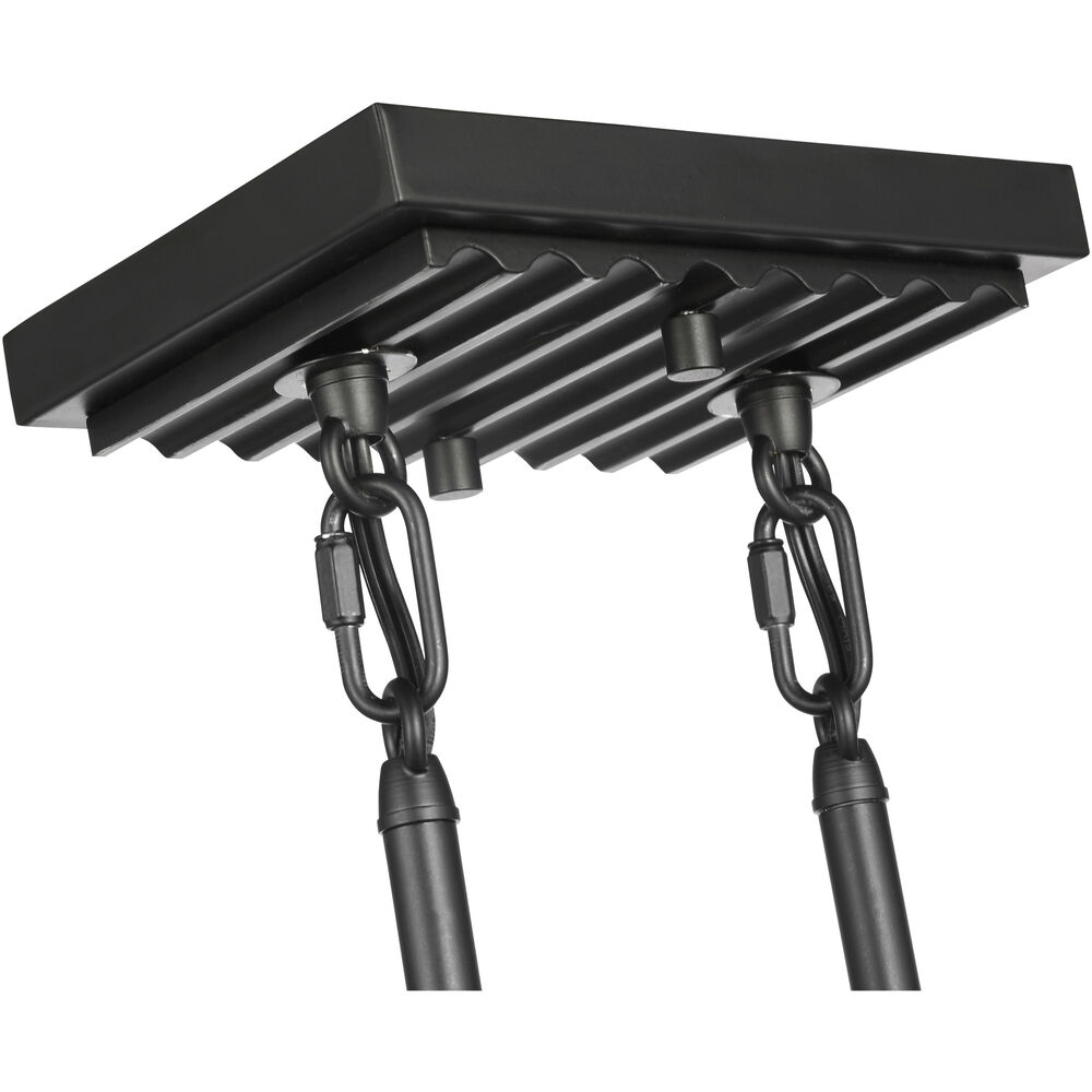 Nuvo Lighting Destin 4 Light 5.5 Inch Black With Silver Accents Pendant Ceiling Light