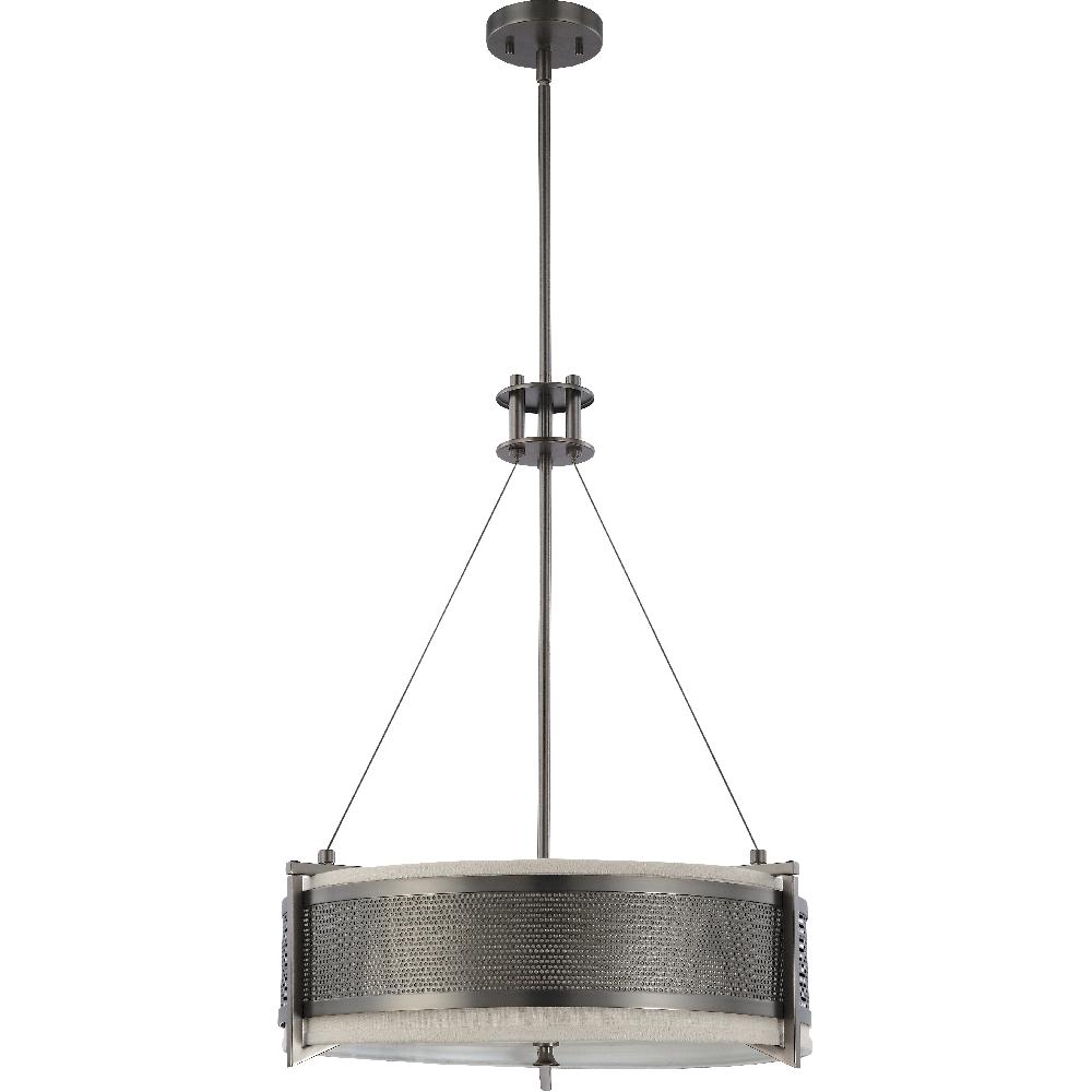 nuvo lighting Diesel 4 Light 21 inch Hazel Bronze Pendant Ceiling Light Round