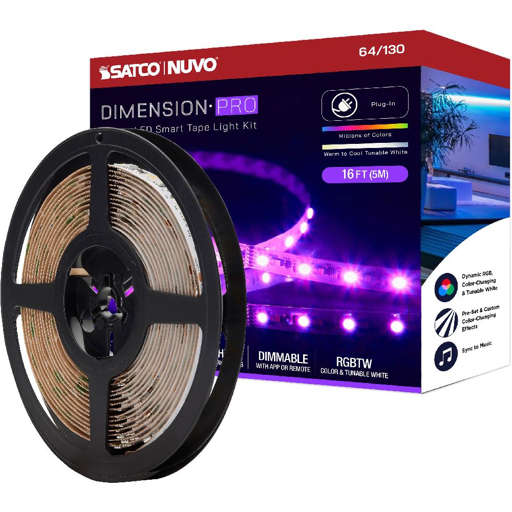 nuvo lighting Dimension White 2700K 196.85 inch Tape Light