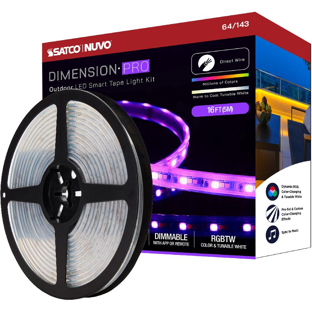 nuvo lighting Dimension White 2700K 196.85 inch Tape Light