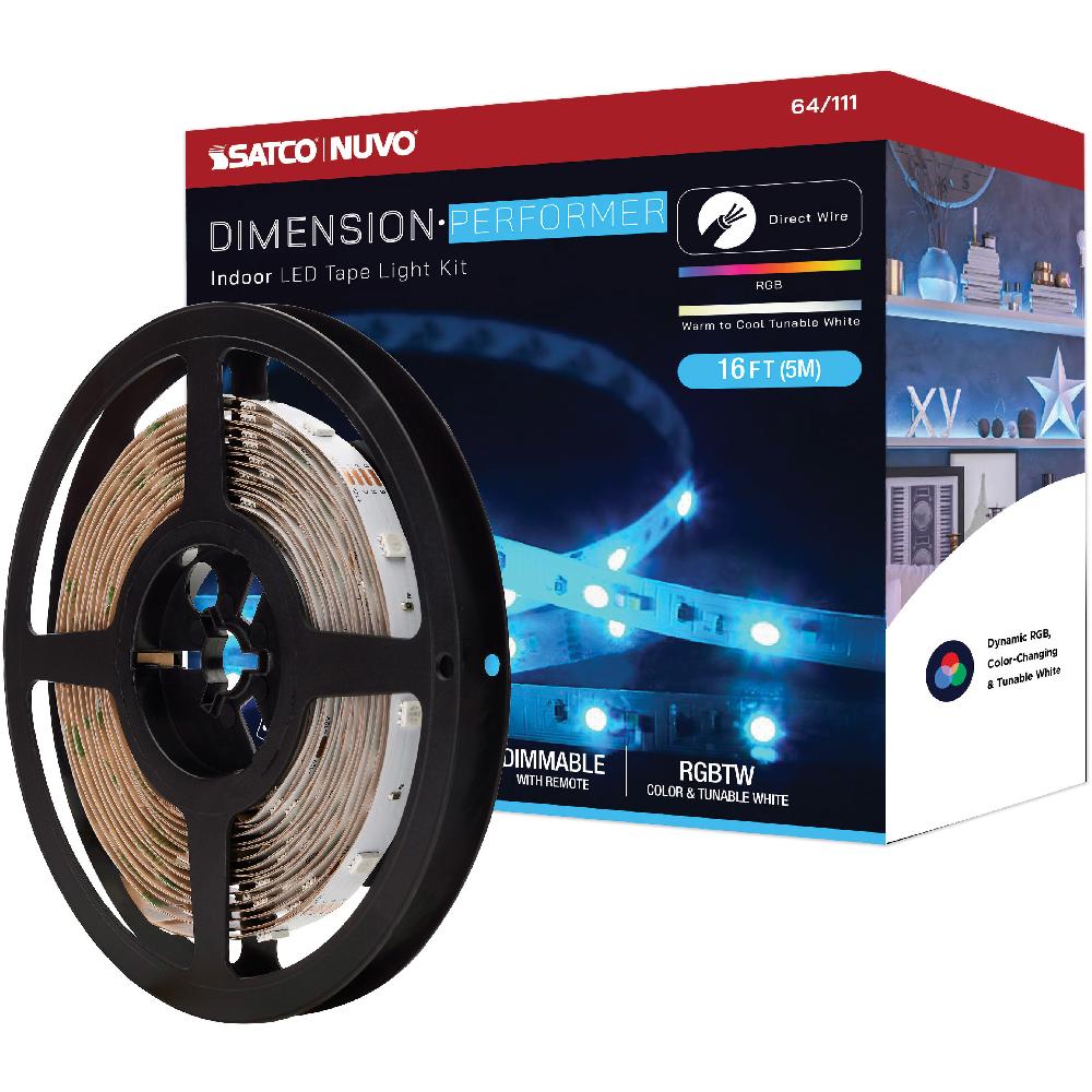 nuvo lighting Dimension White 2700K 196.85 inch Tape Light