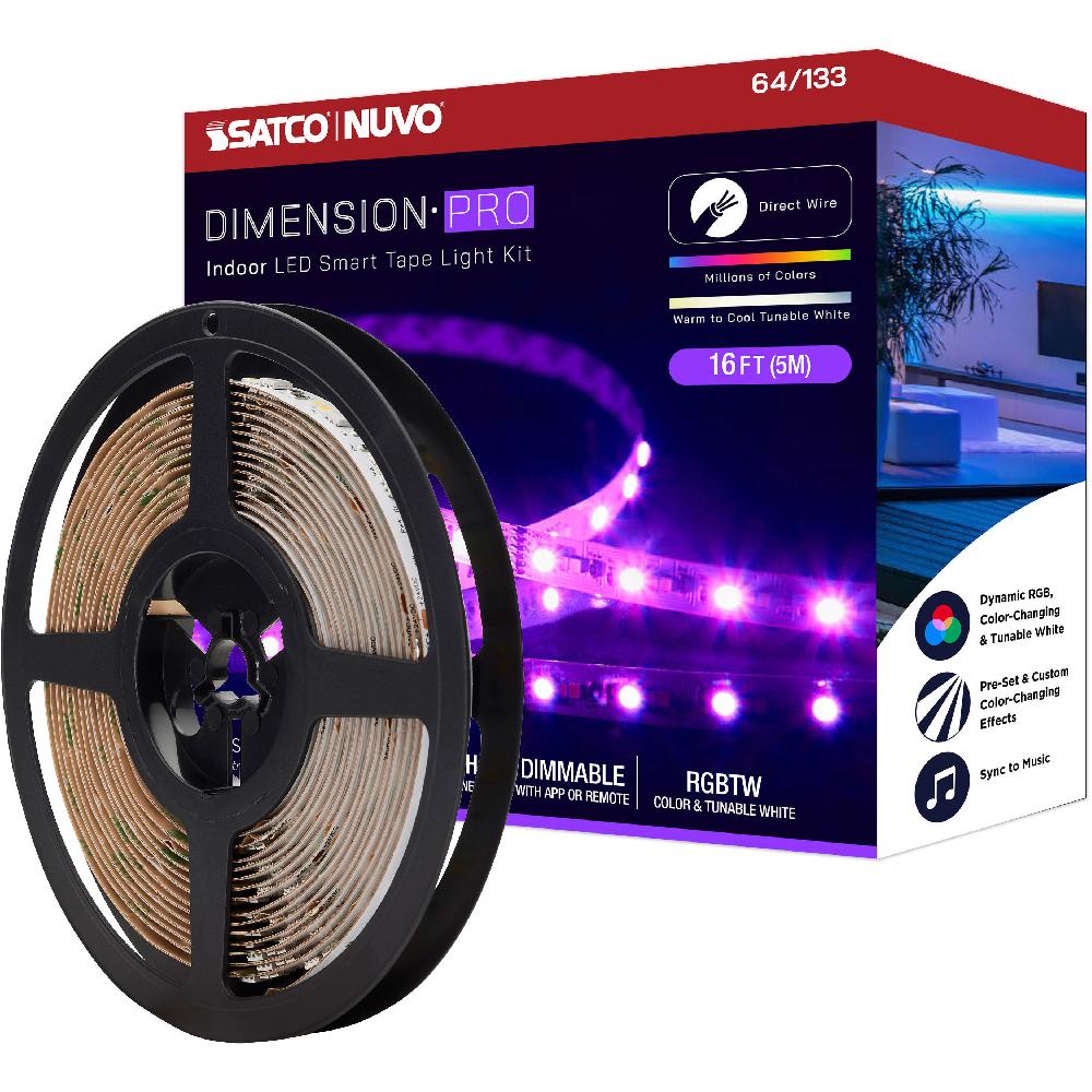 nuvo lighting Dimension White 2700K 196.85 inch Tape Light