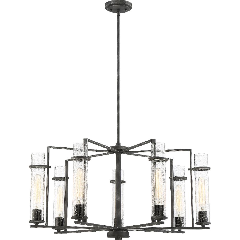 nuvo lighting Donzi 7 Light 33 inch Iron Black Chandelier Ceiling Light