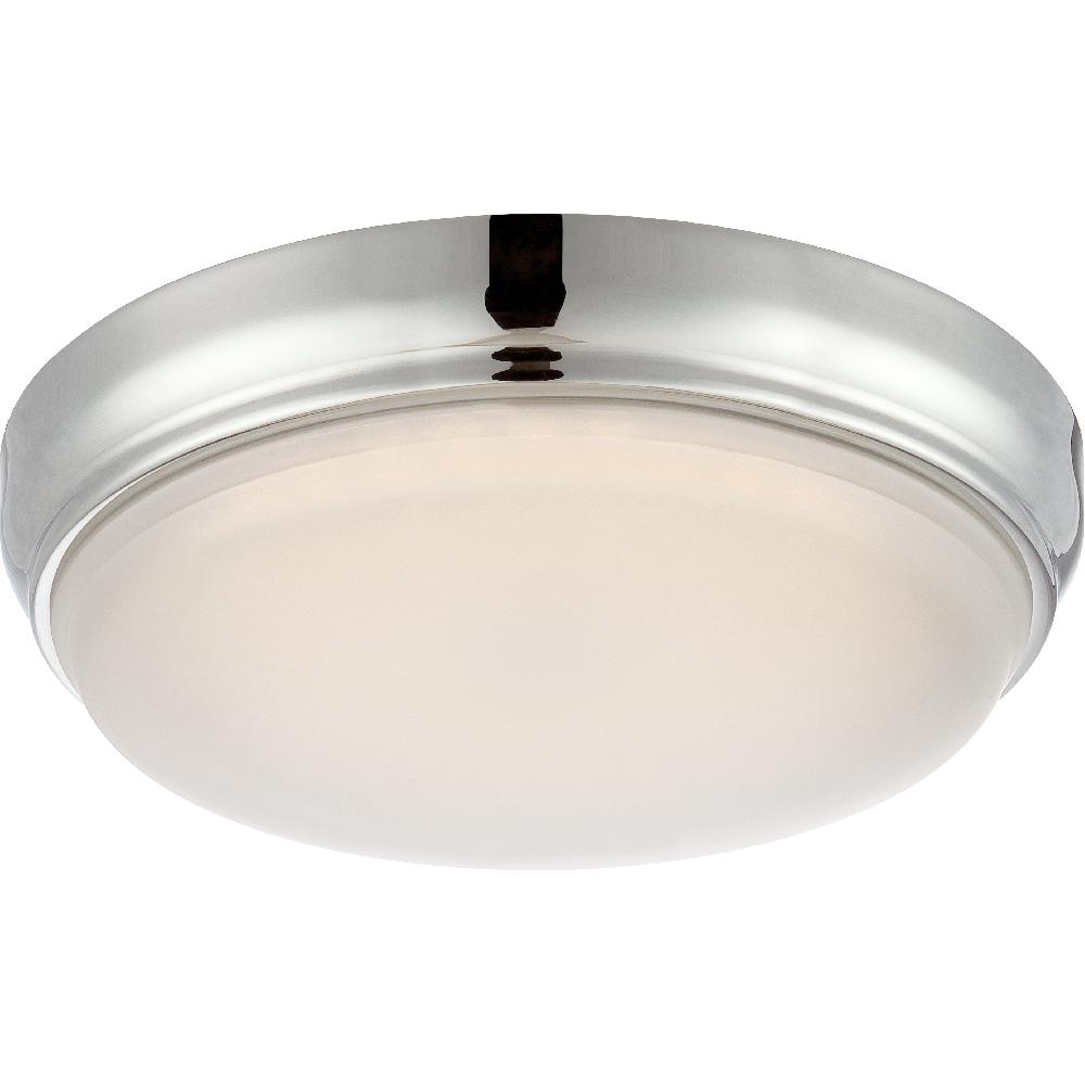 nuvo lighting Dot LED 11 inch Polished Nickel Flush Mount Ceiling Light