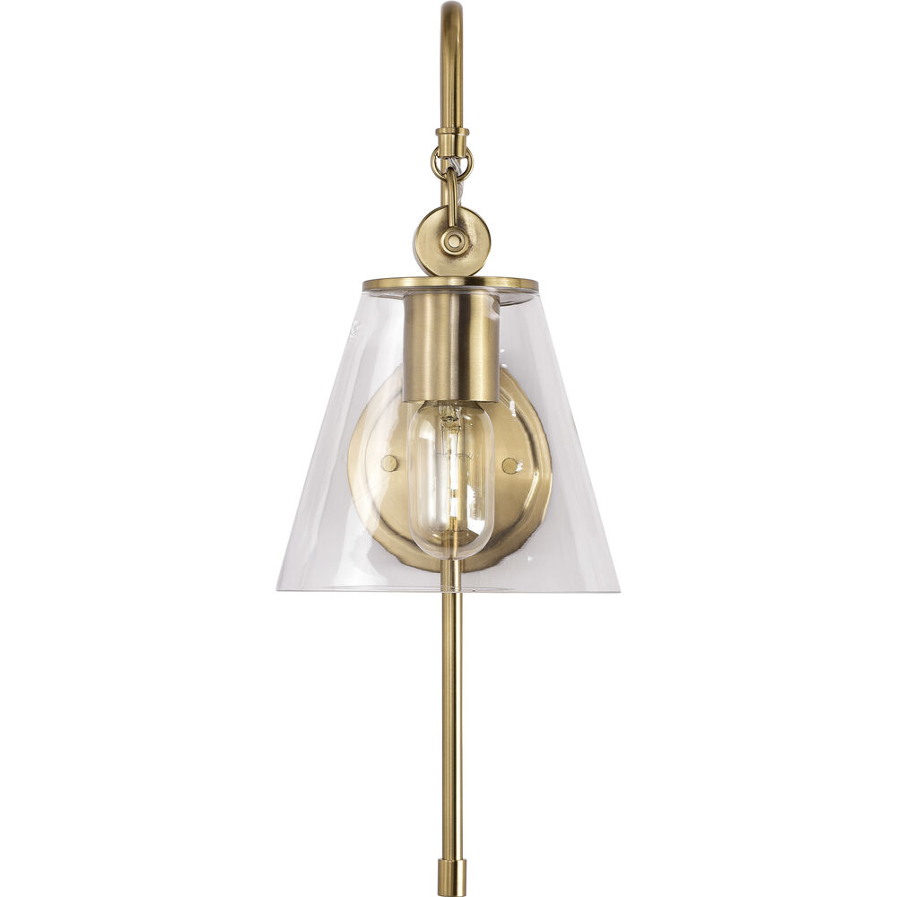 Nuvo Lighting Dover 1 Light 7 Inch Vintage Brass Bathroom Vanity Lights Wall Light