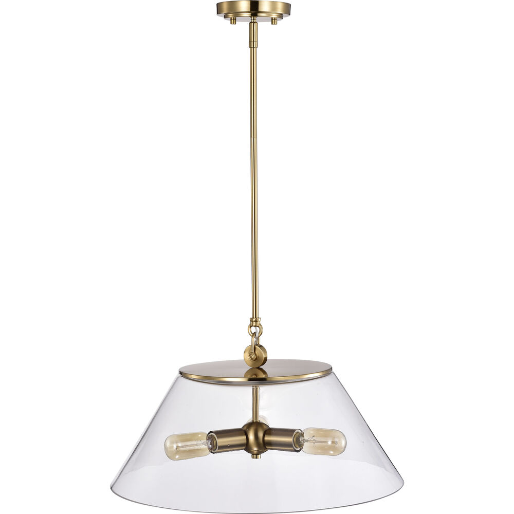 Nuvo Lighting Dover 3 Light 20 Inch Vintage Brass Pendant Ceiling Light