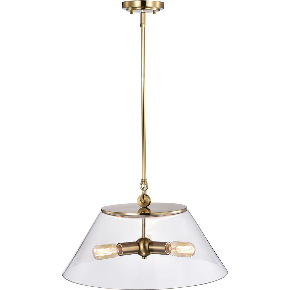 Nuvo Lighting Dover 3 Light 20 Inch Vintage Brass Pendant Ceiling Light