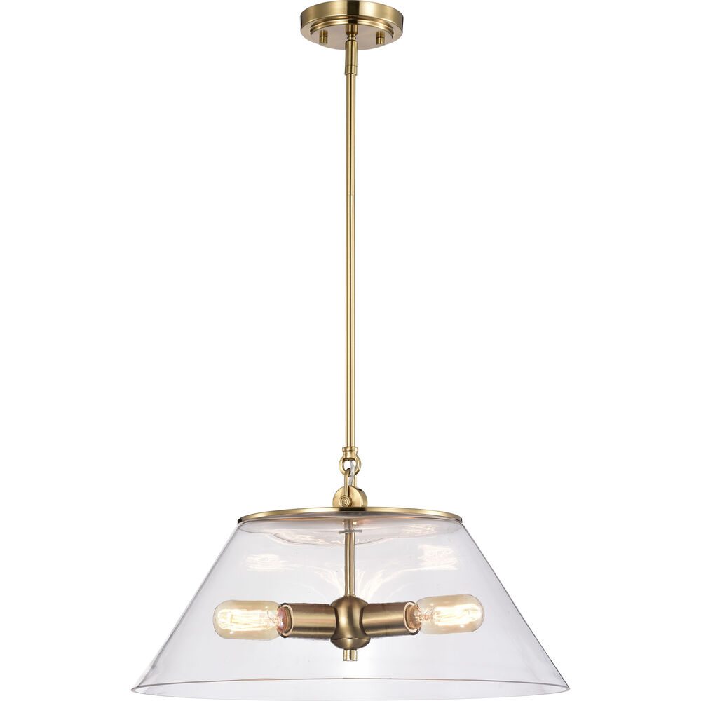 Nuvo Lighting Dover 3 Light 20 Inch Vintage Brass Pendant Ceiling Light