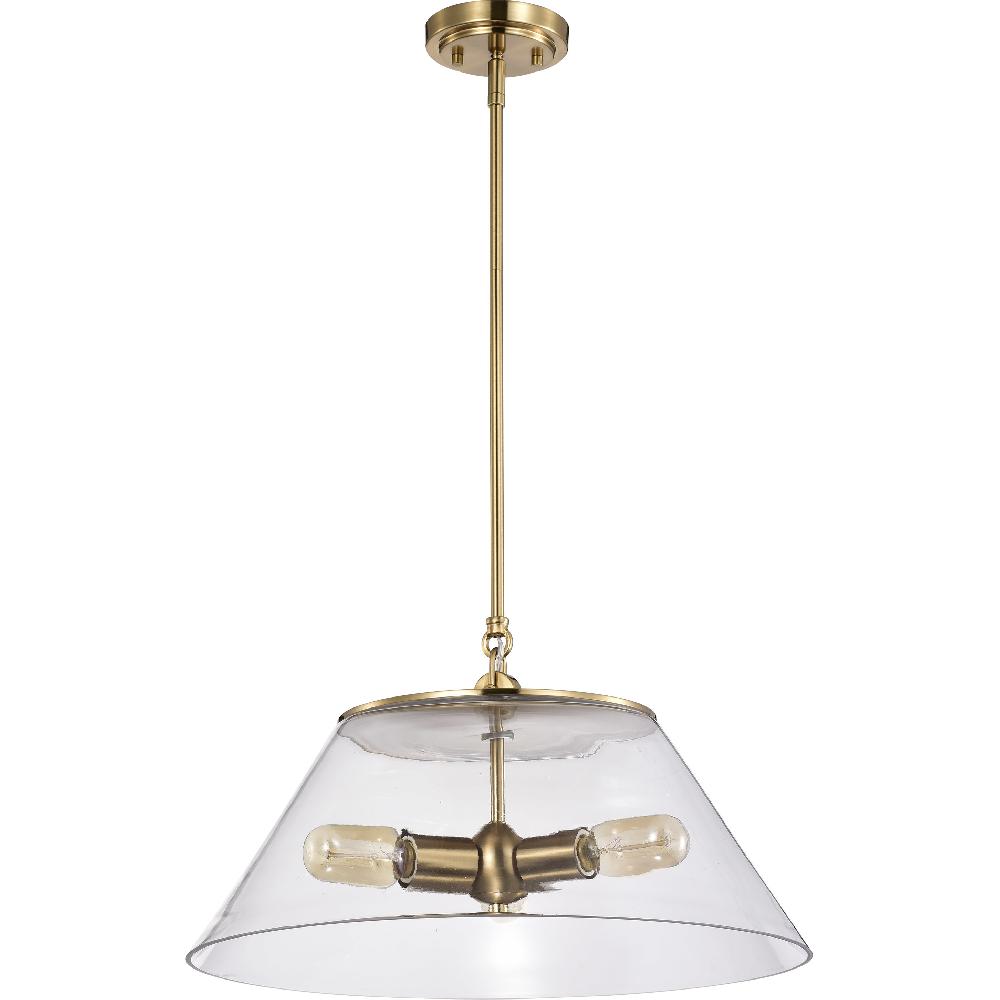 nuvo lighting Dover 3 Light 20 inch Vintage Brass Pendant Ceiling Light
