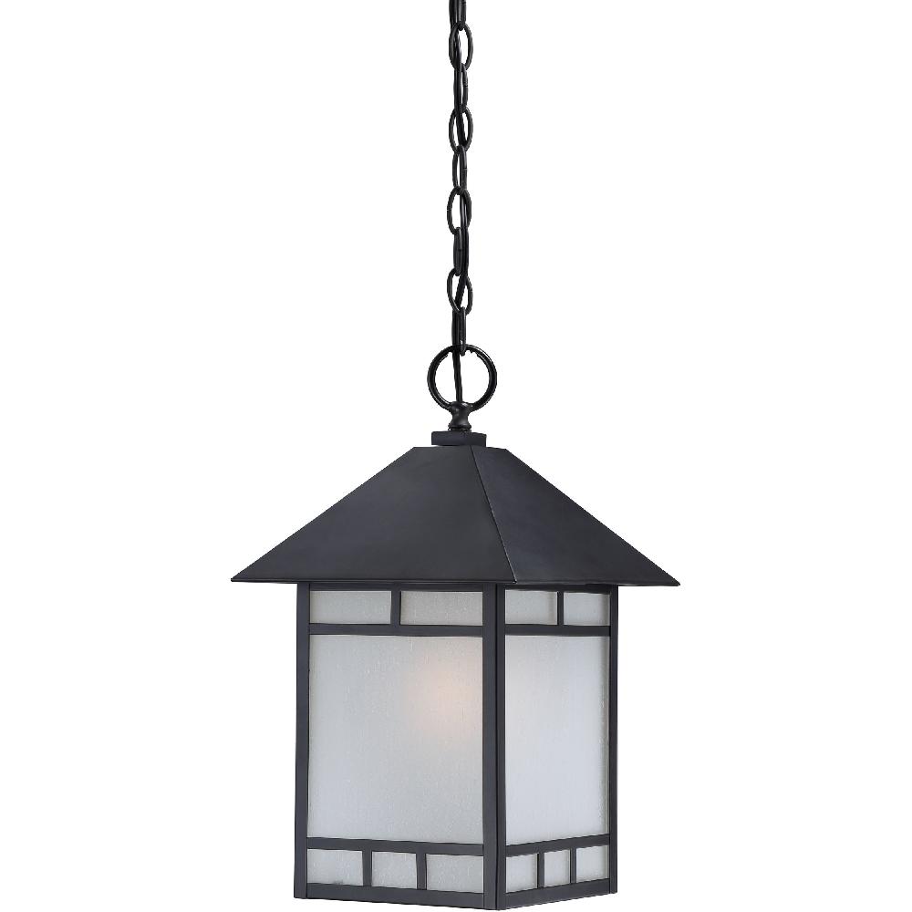 nuvo lighting Drexel 1 Light 10 inch Stone Black Outdoor Hanging Lantern