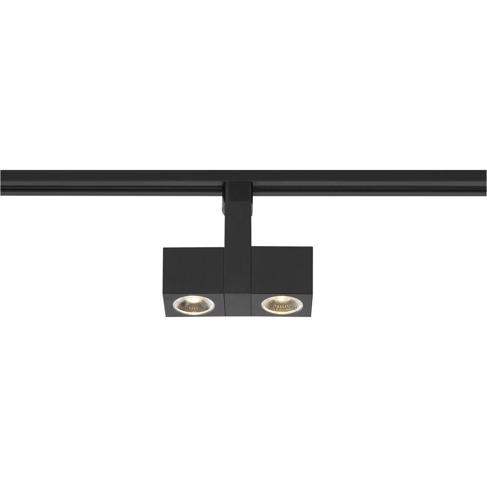 Nuvo Lighting Dual Square 120 Black Track Head Ceiling Light