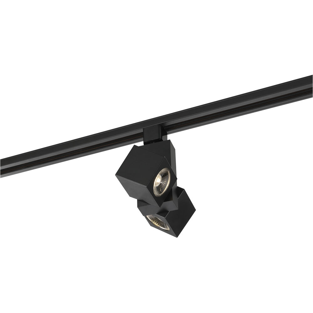 Nuvo Lighting Dual Square 120 Black Track Head Ceiling Light