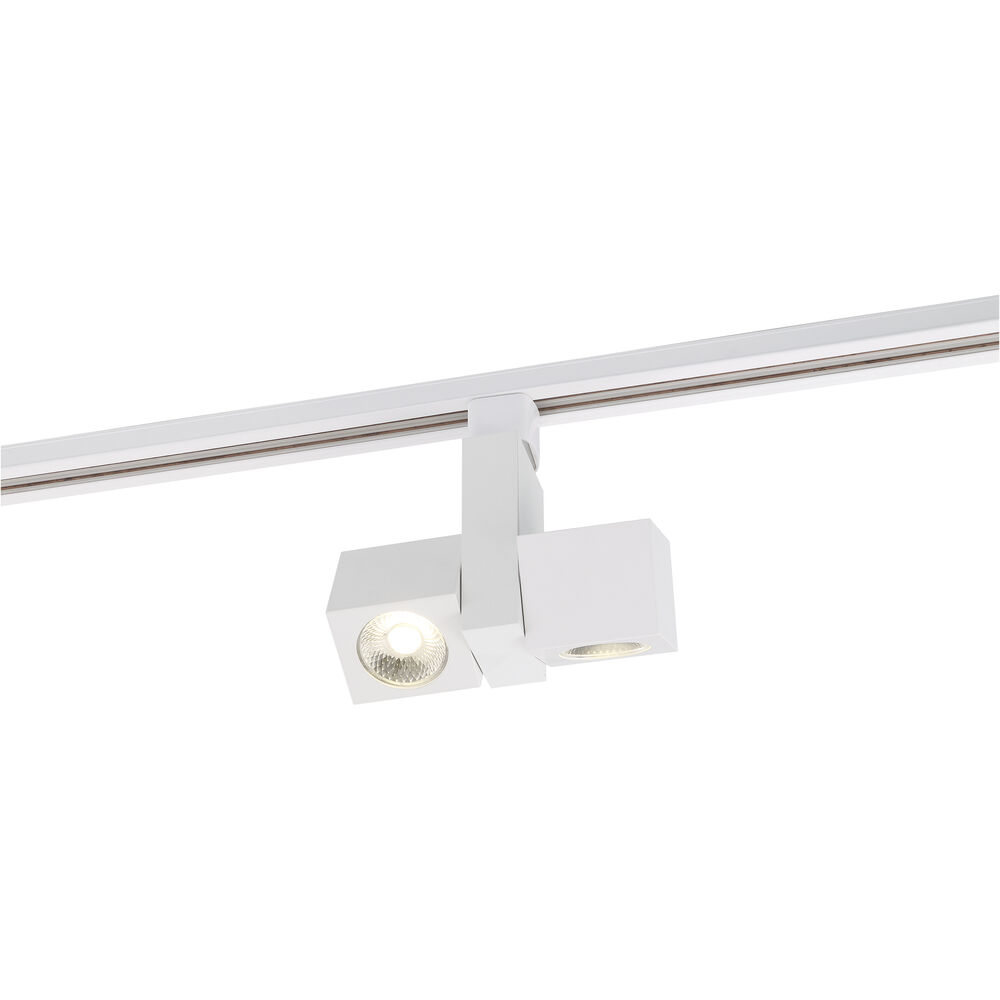 Nuvo Lighting Dual Square 120 White Track Head Ceiling Light