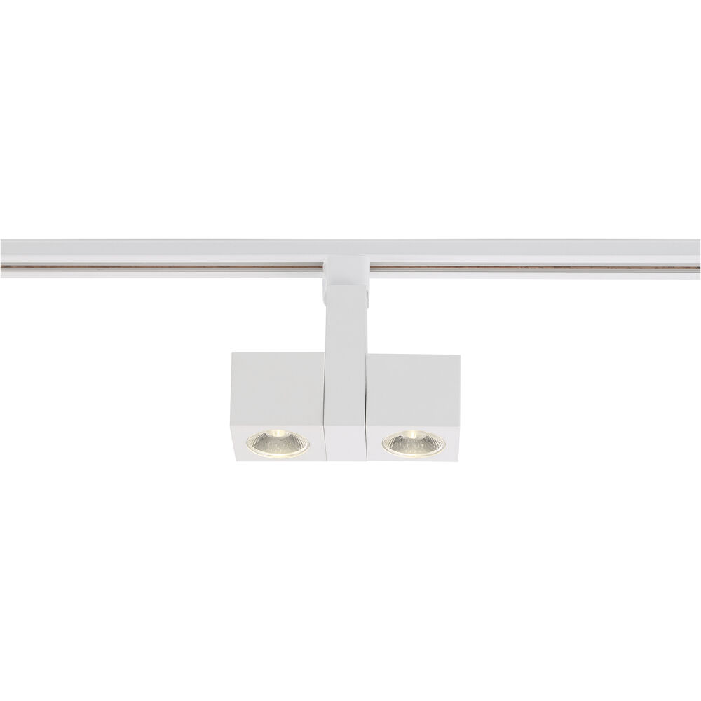 Nuvo Lighting Dual Square 120 White Track Head Ceiling Light