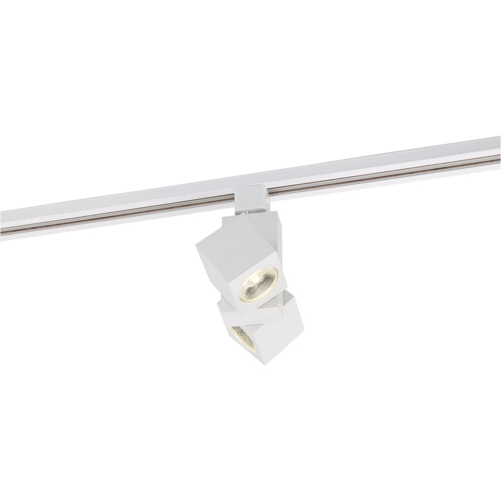 Nuvo Lighting Dual Square 120 White Track Head Ceiling Light